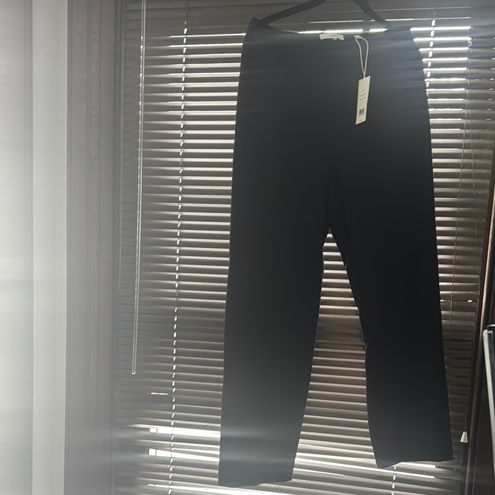 Vince Cozy Wool-Blend Mid-Rise Stitch-Front Pant